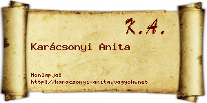 Karácsonyi Anita névjegykártya