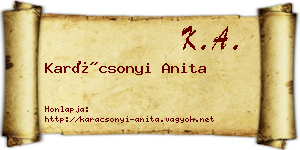 Karácsonyi Anita névjegykártya